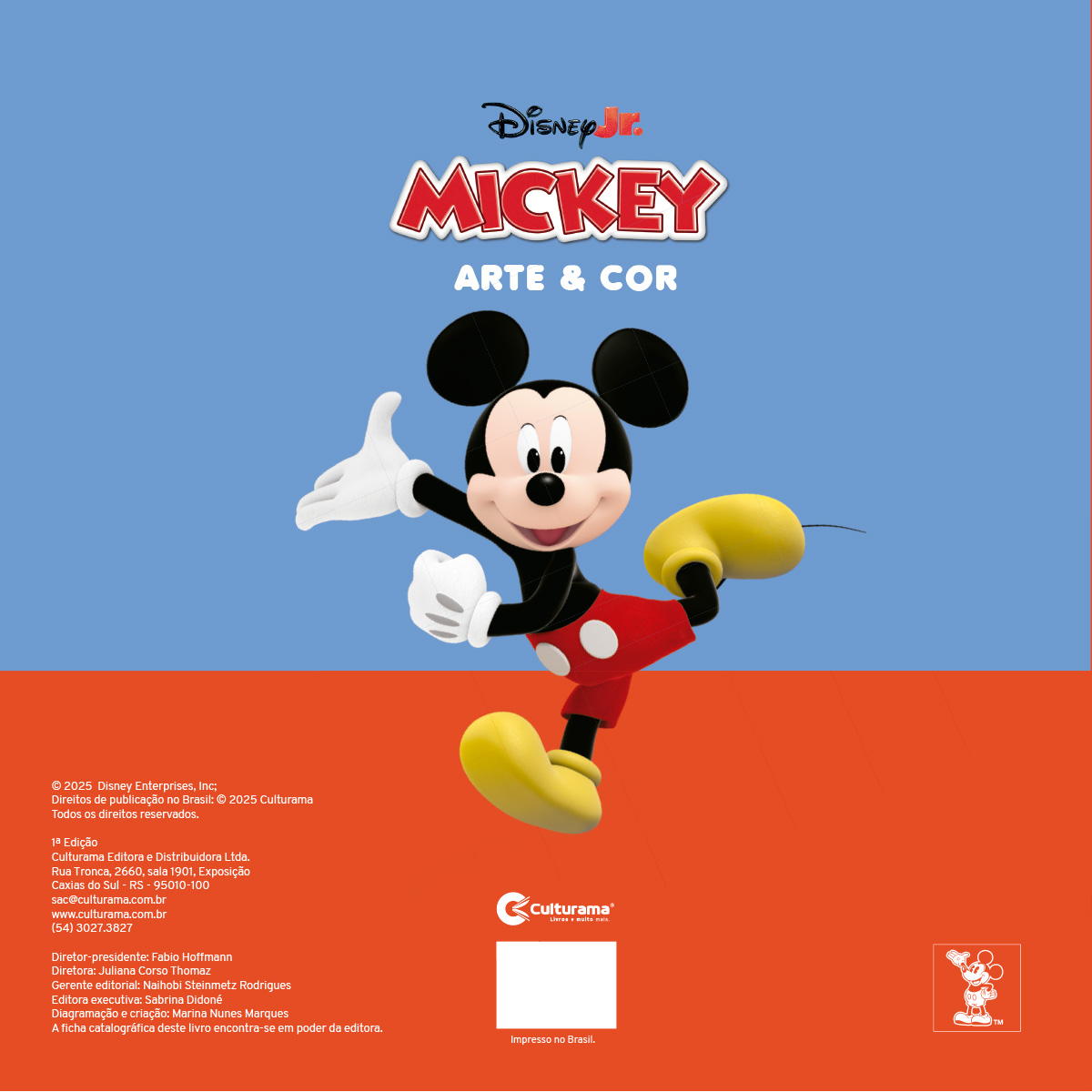 Arte e cor Mickey e Minnie