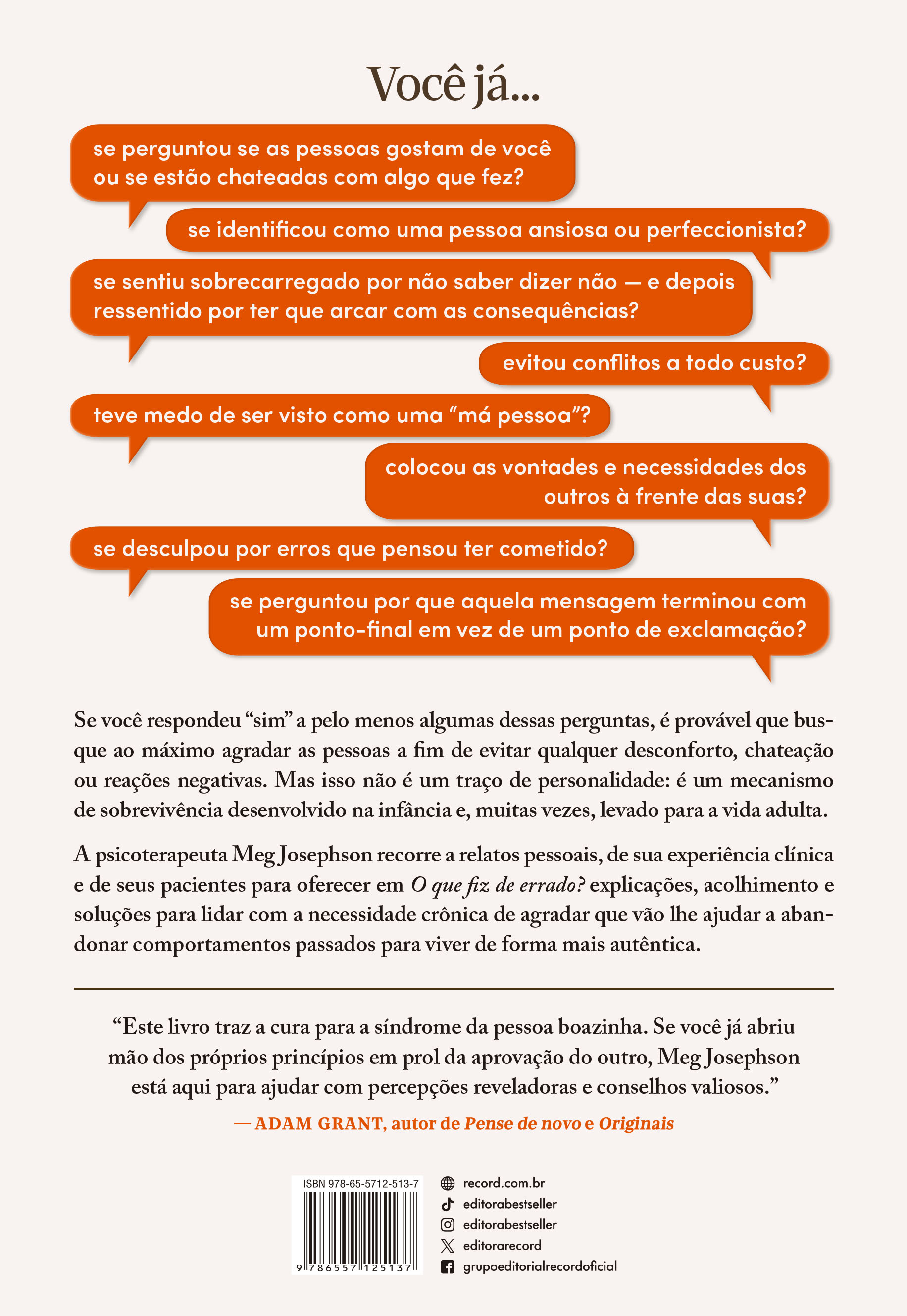 O que fiz de errado?
