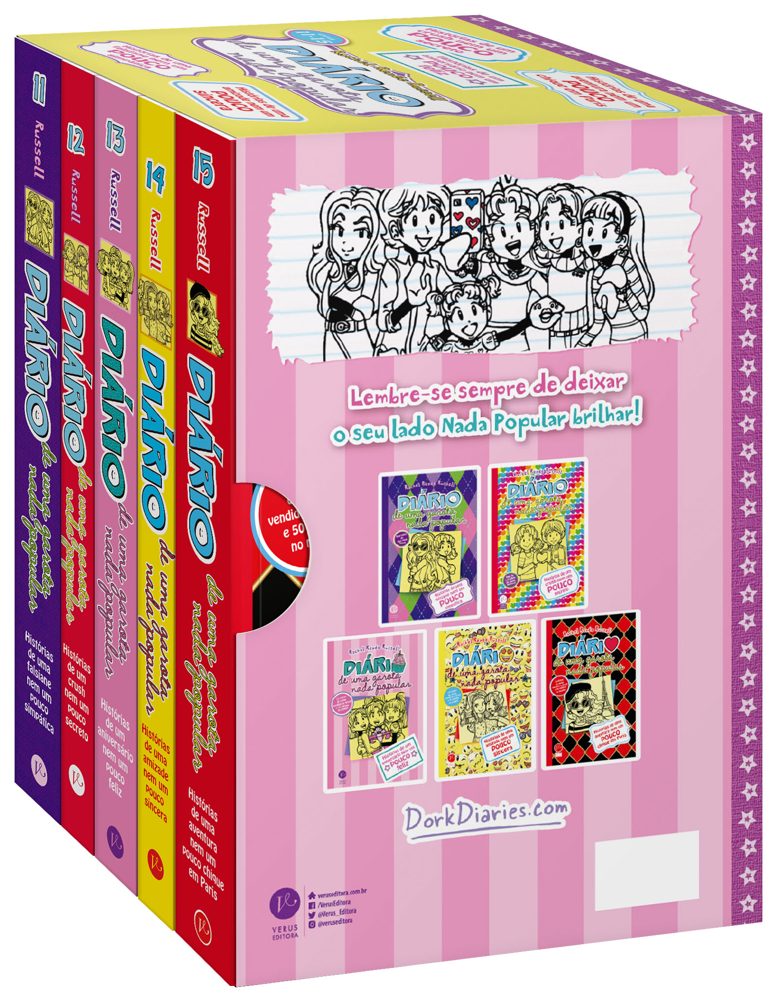 Box Diário de uma Garota Nada Popular (Vol. 11 a 15 - Edição de bolso)